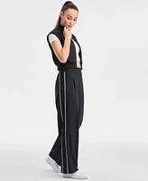 Id Ideology Women's Woven Piped Cropped Vest, Exclusively at Macy's