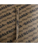 Pre-Owned Balenciaga Large Signature East-West Shopper Tote Allover Logo Bb Monogram Coated Canvas