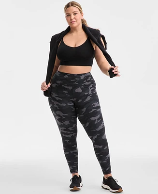Id Ideology Plus Urban Camo Print Compression Leggings, Exclusively at Macy's
