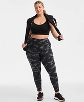 Id Ideology Plus Urban Camo Print Compression Leggings, Exclusively at Macy's