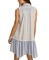 Lucky Brand Women's Breezy Cotton Sleeveless Shirt Dress