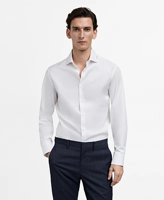 Mango Men's Eu Slim-Fit Cotton Dress Shirt