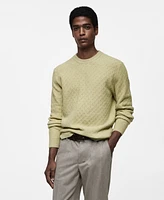 Mango Men's Slim-Fit Braided Knit Sweater