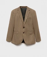 Mango Men's Prince Of Wales Slim-Fit Suit Blazer