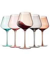 The Wine Savant Colors of Dubai Wine Glasses, Set of 5