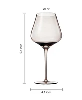 The Wine Savant Colors of Dubai Wine Glasses, Set of 5