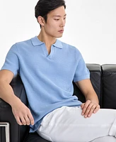 Alfani Men's Textured Polo Shirt, Exclusively at Macy's