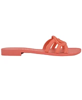 Guess Women's Elyho Logo Cutout Flat Jelly Sandals