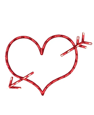 Northlight 17" Lighted Heart with Arrow Valentine's Day Window Silhouette Decoration
