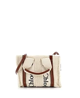 Pre-Owned Chloe Small Woody Tote Shearling with Leather