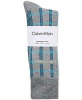 Calvin Klein Men's Flat Knit Dress Crew Socks, 4-pack