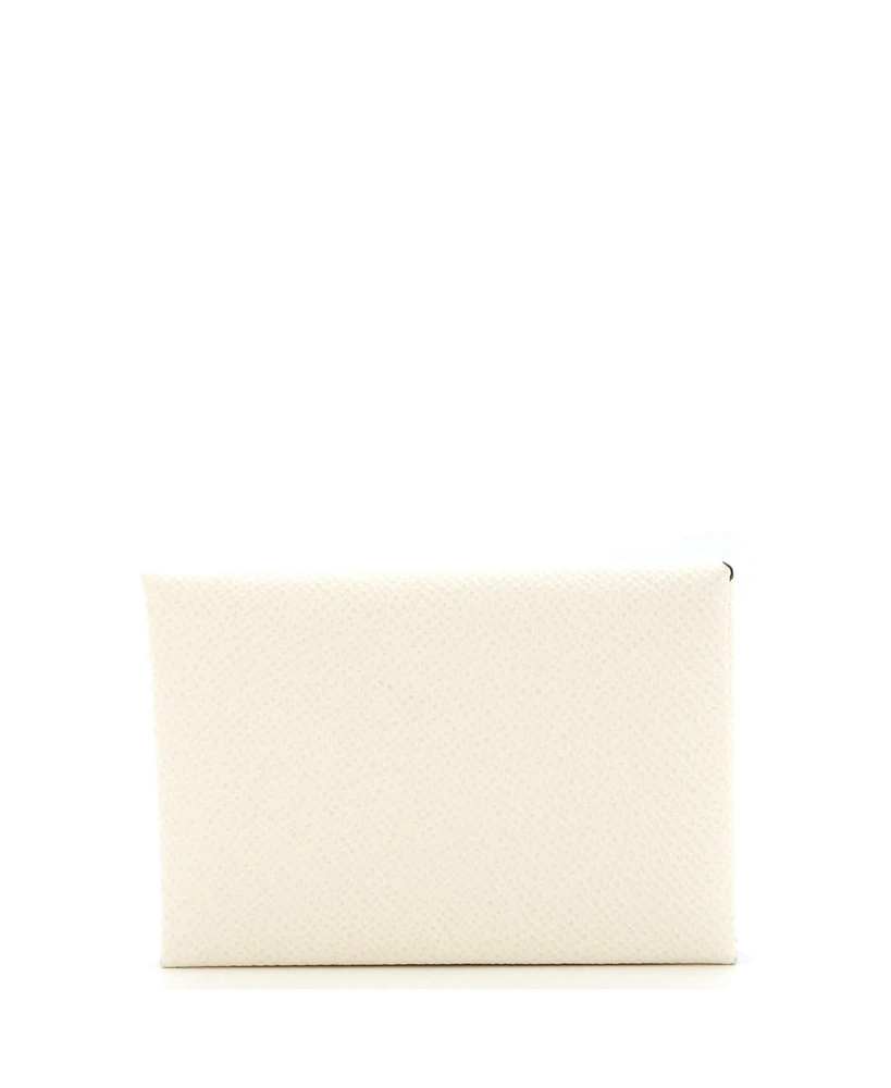 Pre-Owned HERMES Calvi Duo Card Holder Verso Epsom