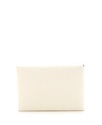 Pre-Owned HERMES Calvi Duo Card Holder Verso Epsom