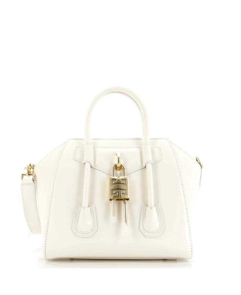 Pre-Owned Givenchy Mini Antigona Lock Bag Leather