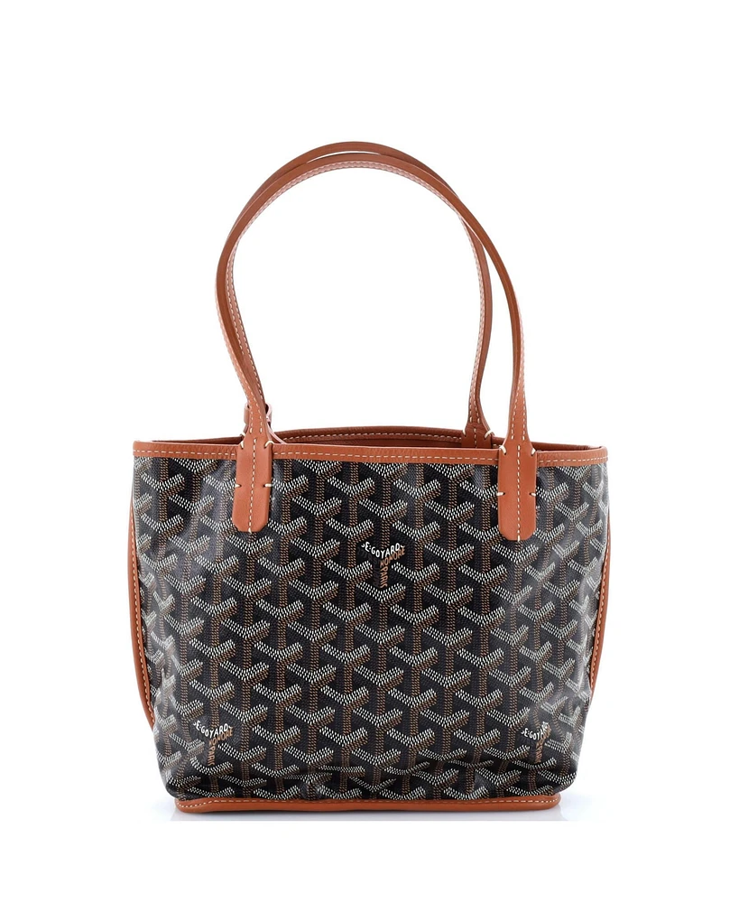 Pre-Owned Goyard Mini Anjou Reversible Tote Coated Canvas