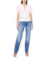 Parker Women's The Alina Eyelet Peplum Top