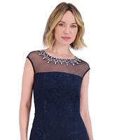 Eliza J Petite Embellished Lace Sheath Dress