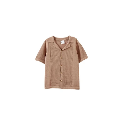 Cotton On Toddler Boy's Knitted Short Sleeve Shirt