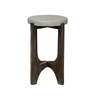 Cascade Chair Side Table in Wirebrush Rustic Brown