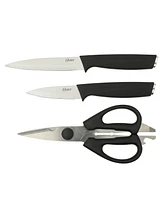 Oster Brixen 13 Piece High Carbon Stainless Steel Kitchen Cutlery Knife Block Set W/ Black Wood Block