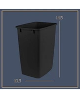 Pull Out Trash Can for Under Cabinet, Install Length or Widthwise with Chrome Finish 11 x 16.5 In - Trash Can Included