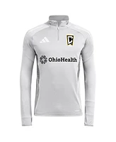 Adidas Men's Silver Columbus Crew 2025 Quarter-Zip Long Sleeve Training Top