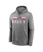 Nike Men's Heather Charcoal Buffalo Bills Club Fleece Pullover Hoodie