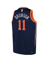 Jordan Youth Jalen Brunson Navy New York Knicks Swingman Jersey - Statement Edition