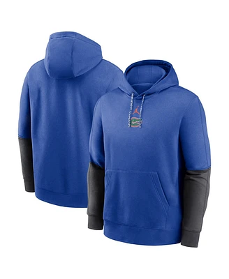 Jordan Men's Royal/Anthracite Florida Gators 2024 Sideline Club Pullover Hoodie