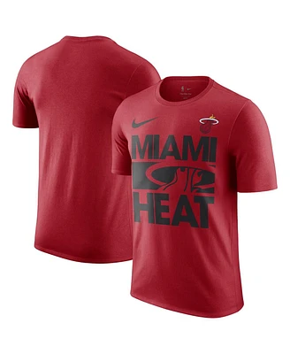 Nike Men's  Red Miami Heat Courtside This Is Our Year T-Shirt