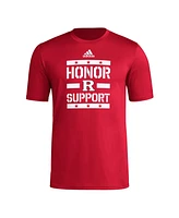 Adidas Men's Scarlet Rutgers Knights Honor Support Pre-Game T-Shirt