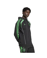 Adidas Men's Black Austin Fc 2025 Travel Pullover Hoodie