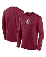 Nike Men's Garnet Florida State Seminoles Primetime Center Lockup Two-Hit Legend Long Sleeve T-Shirt