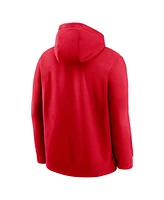 Nike Men's Scarlet Ohio State Buckeyes Legacy Foundational Two-Hit Club Performance Pullover Hoodie