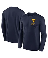 Nike Men's Navy West Virginia Mountaineers Primary Stack Legend Long Sleeve T-Shirt