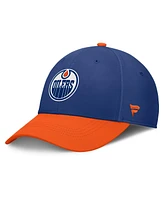 Fanatics Men's Royal/Orange Edmonton Oilers Authentic Pro Rink Flex Hat