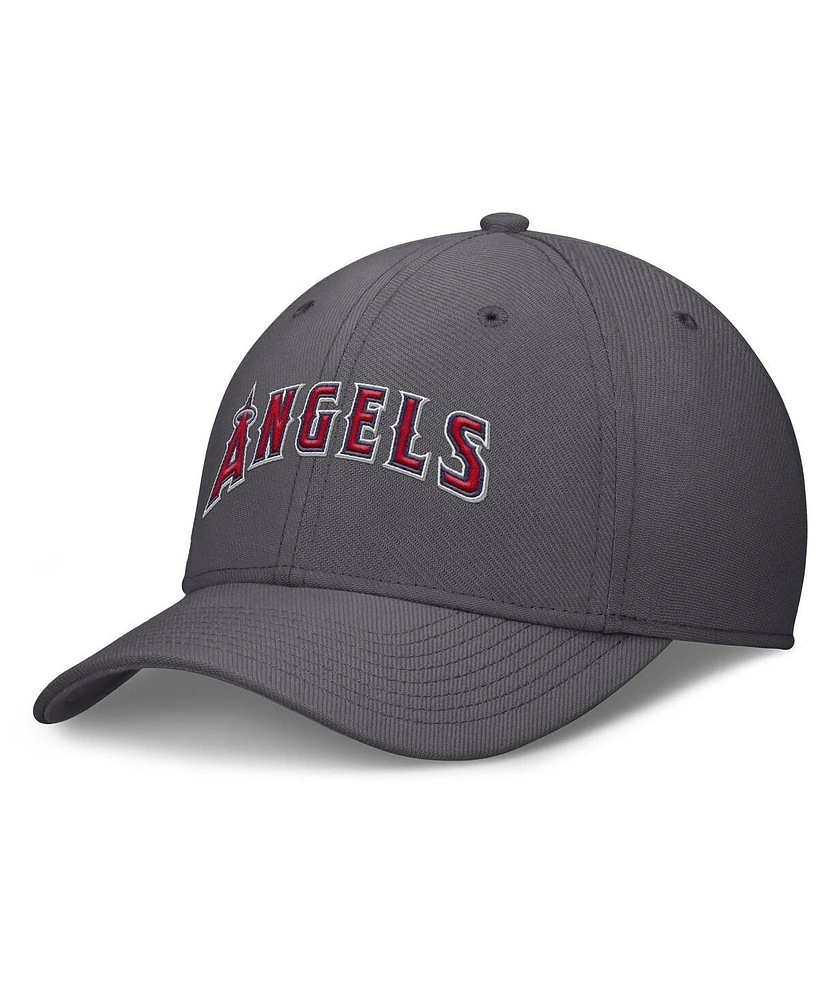 Nike Men's Gray Los Angeles Angels Swoosh Performance Flex Hat