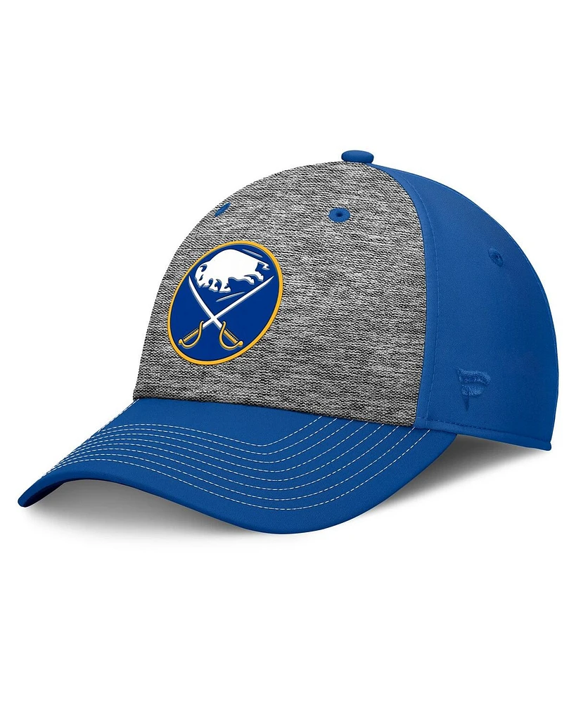 Fanatics Men's Gray/Royal Buffalo Sabres Fundamental Top Shelf 2-Tone Flex Hat