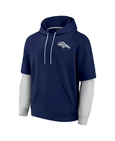 Fanatics Men's and Women's Navy Denver Broncos Sleek Elements Pullover Hoodie