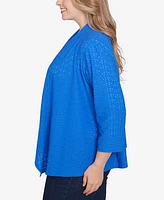 Hearts Of Palm Plus It Had to be Blue Cozy Cardigan