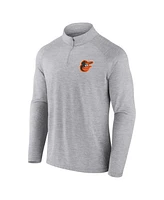 Fanatics Men's Gray Baltimore Orioles Head to Head Raglan Quarter-Zip Jacket