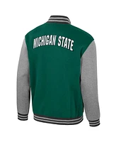 Colosseum Men's Green Michigan State Spartans Ambi-Turner Full-Zip Varsity Jacket