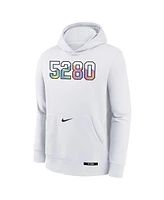 Nike Youth White Denver Nuggets 2024/25 City Edition Club Fleece Pullover Hoodie