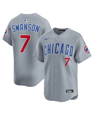 Nike Men's Dansby Swanson Gray Chicago Cubs Road Limited Player Jersey