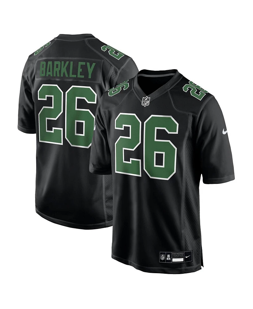 Nike Men's Saquon Barkley Carbon Black/Kelly Green Philadelphia Eagles Fashion Game Jersey