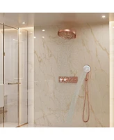 3 Functions Thermostatic Rainfall Shower System with Rough in-Valve