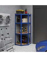 Gymax 2PCS 4-Tier Adjustable Garage Storage Utility Rack Corner Shelving Unit for Warehouse