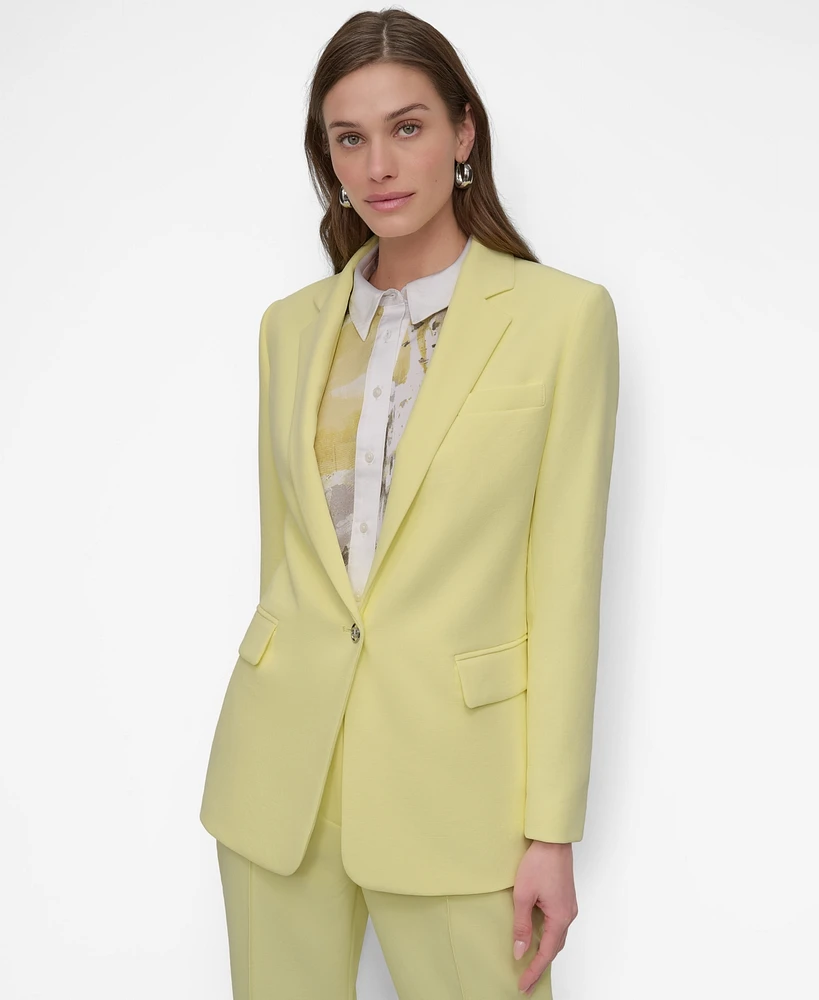 Dkny Women's Notch-Collar One-Button Long-Sleeve Jacket