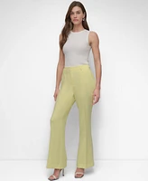 Dkny Women's Pintuck Mid-Rise Flared-Leg Pants