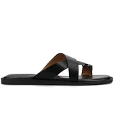 Journee Collection Women's Prizzie Toe Ring Strappy Flat Sandals